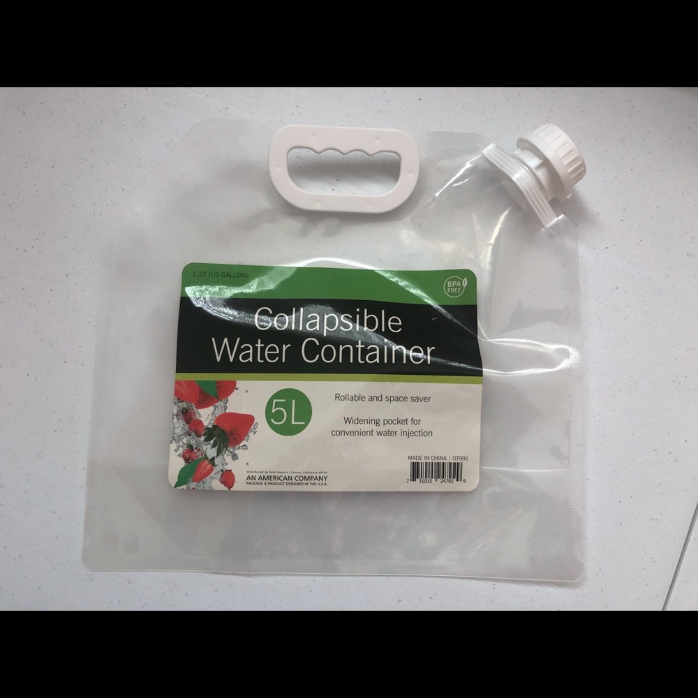 Brand New-5 L Collapsible Water Container